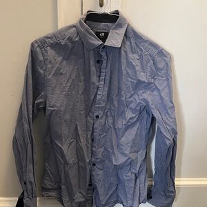 H&M Casual Blue Button Down Shirt